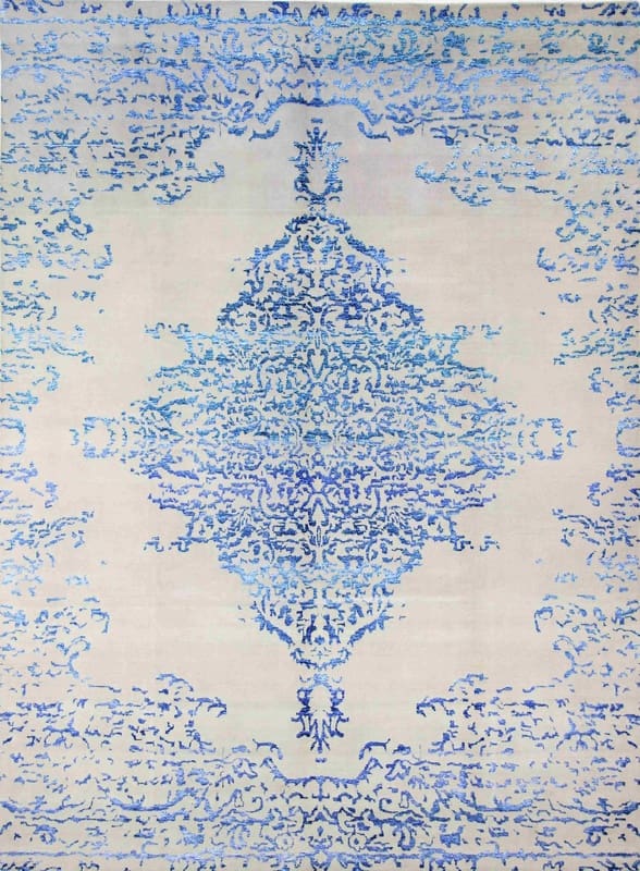 Designer Orientteppich 348x256 cm - Modern Lotus - handgeknüpft