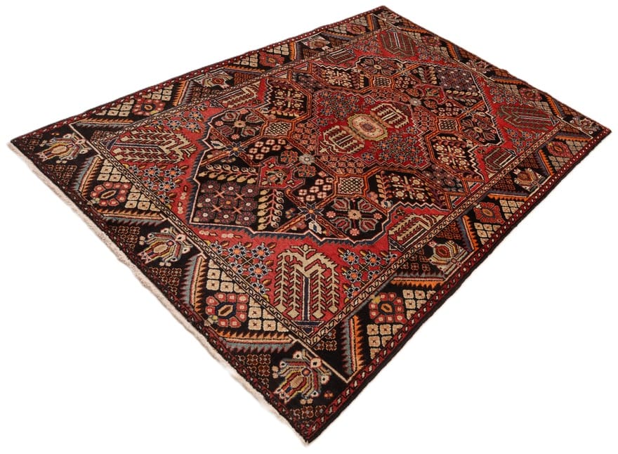 Handgeknüpfter Orientteppich 207x141 cm – farbenfrohe Musterpracht