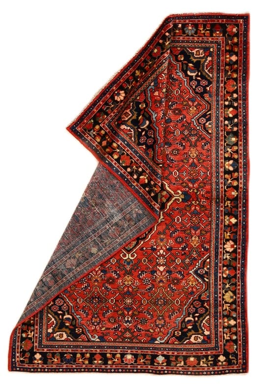 Hosenabad Antiker Perserteppich 202x128 cm, 128.000 Knoten, handgeknüpft