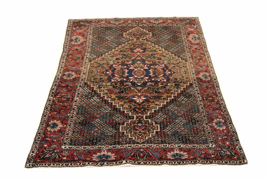Antiker Bakhtiar Teppich 197x138 cm – Feine Schurwolle, handgeknüpft