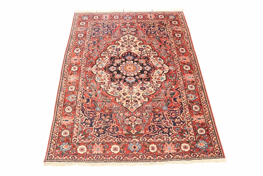 Antiker Saman-Teppich 221x141 cm – Handgeknüpft, Wolle, Orientteppich