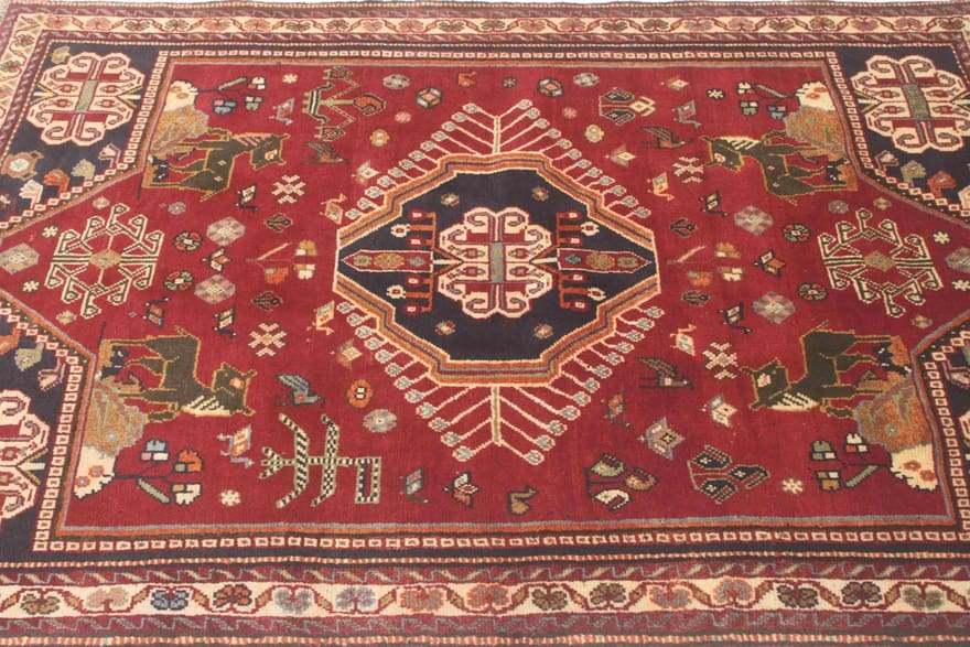Ghashghai Teppich 186x125 cm, handgeknüpft, traditionell iranisch