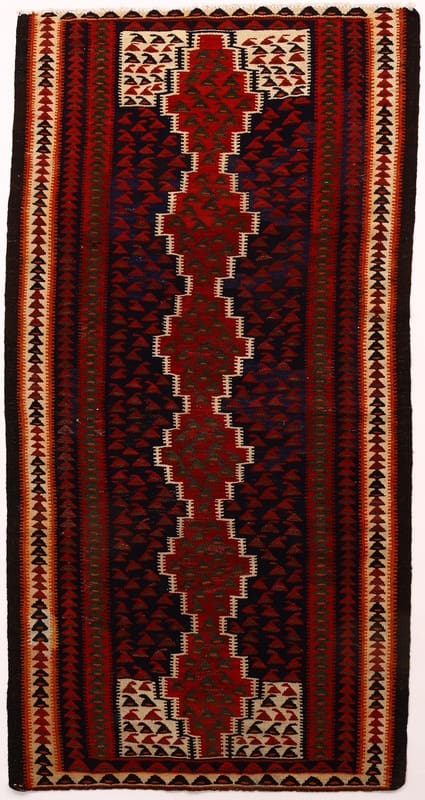 Kelim Teppich 285x149 cm - Traditionell, handgewebt, bunt
