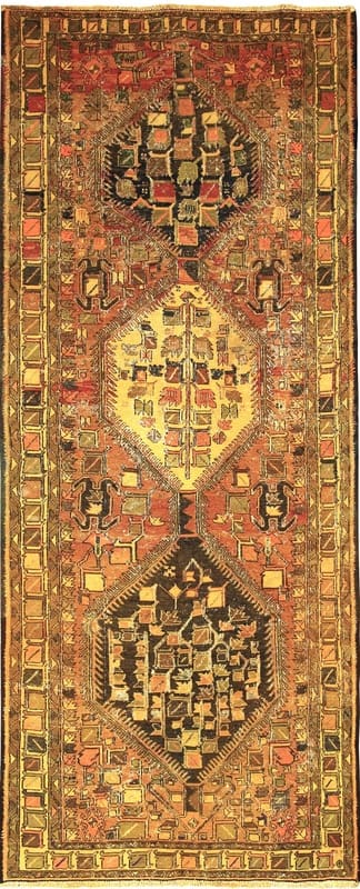 Kelim Teppich 296x116 cm, handgewebt, hochwertige Verarbeitung