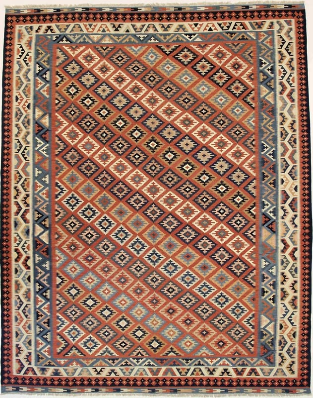 Kelim Teppich 390x307 cm – Traditionell gewebt, Orientteppich