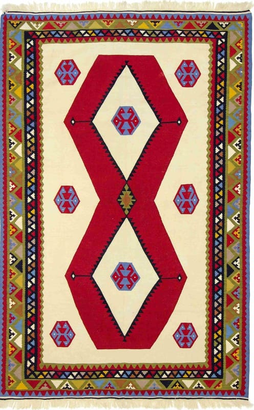Kelim Gaschgai Teppich 252x162 cm - Handgewebt, Orientteppich