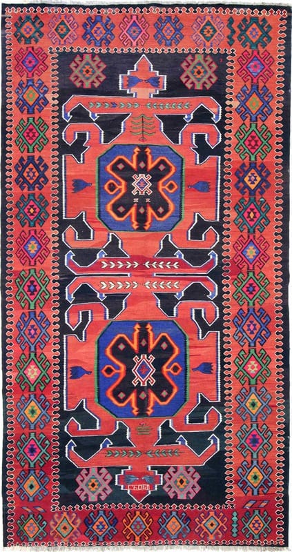 Kelim Gharabagh Teppich 362x189 cm – Traditionell handgewebt