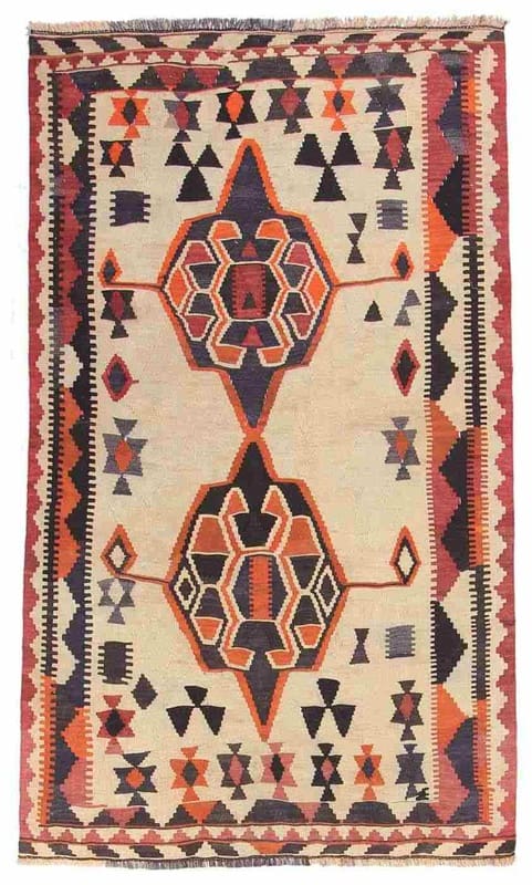 Kelim Teppich 248x141 cm, handgewebt, traditionell aus Orient