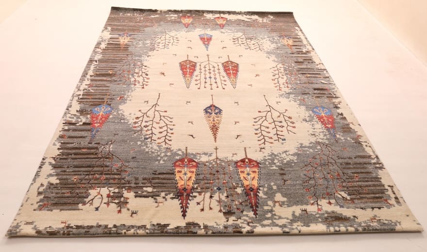 Handgeknüpfter Loribaft-Teppich 302x204 cm mit Baum des Lebens-Motiv