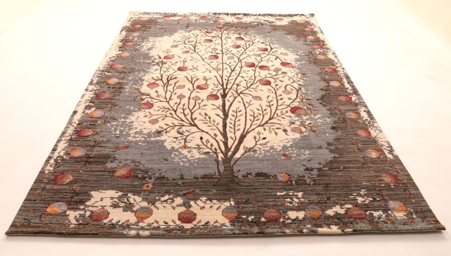 Loribaft Teppich 307x196cm mit Granatapfelmuster, handgeknüpft