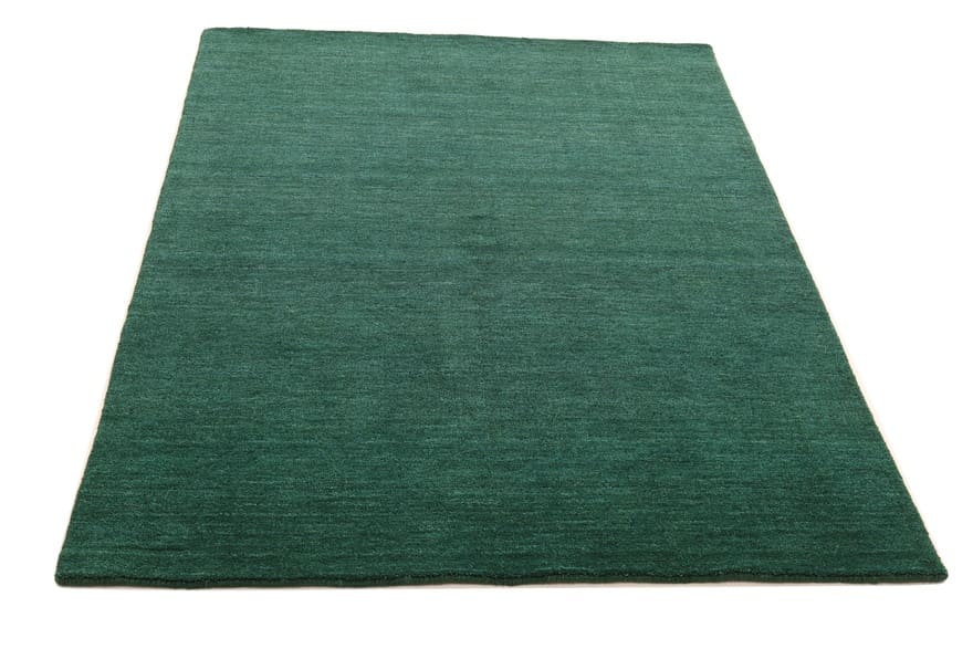 Gabbeh Teppich 247x174 cm in edlem Grün, handgeknüpft, robust