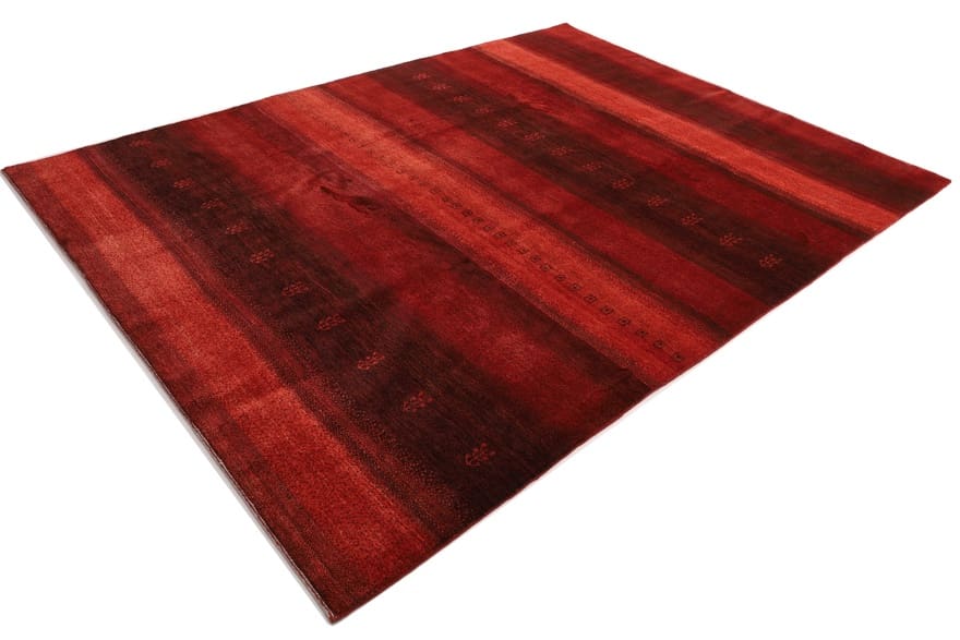 Gabbeh Teppich 337x255 cm – Geometrisches Muster, handgeknüpft