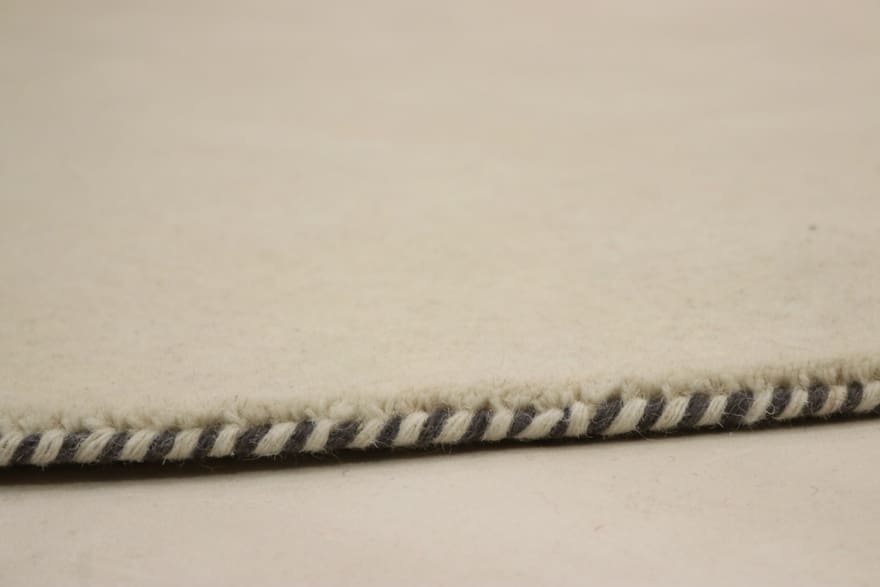 Gabbeh Teppich 202x202 cm, geometrisches Muster, handgeknüpft, Orientteppich