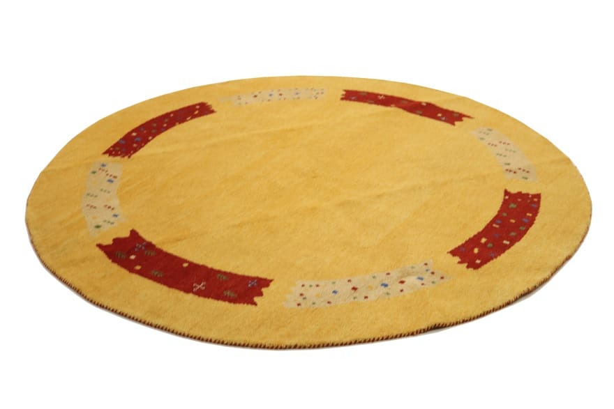 Gabbeh Teppich 252x251 cm, geometrisches Muster, handgeknüpft, Orientteppich