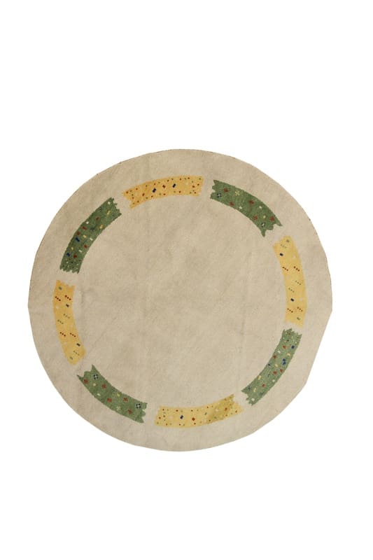 Gabbeh Teppich 252x251 cm, 100% Wolle, geometrisches Design, handgeknüpft
