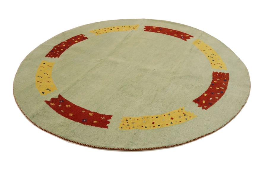 Gabbeh Teppich 252x251 cm, geometrisches Muster, handgeknüpft