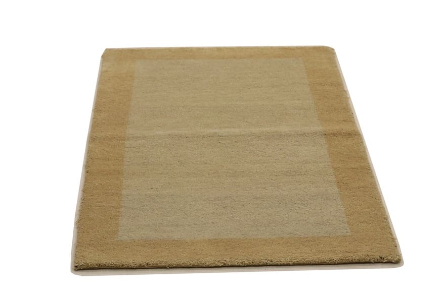 Gabbeh Teppich 162x91 cm, cremefarbene geometrische Muster, handgeknüpft