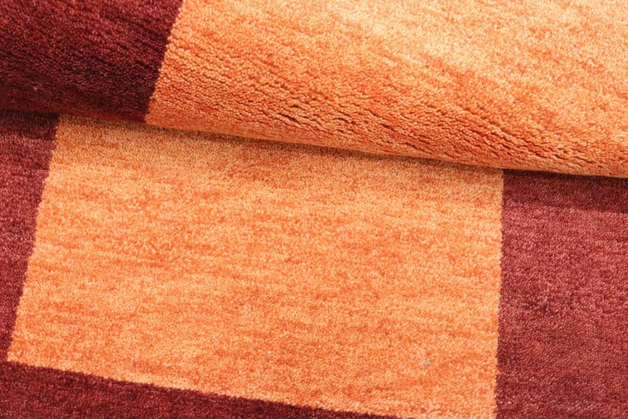 Gabbeh Teppich 162x91 cm, geometrische Muster, handgeknüpft