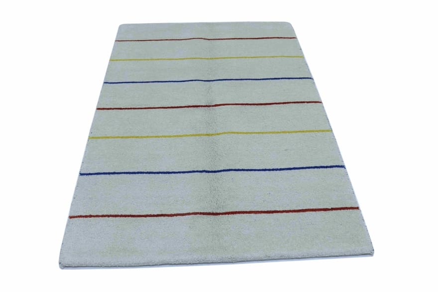 Gabbeh Teppich 184x124 cm - Geometrische Muster, handgeknüpft