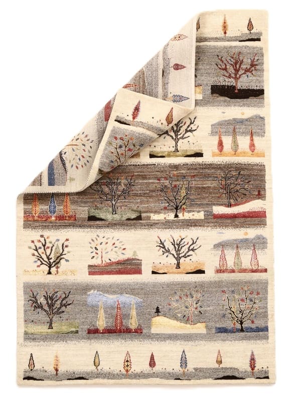 Loribaft Orientteppich 243x166 cm Lebensbaum-Motiv handgeknüpft