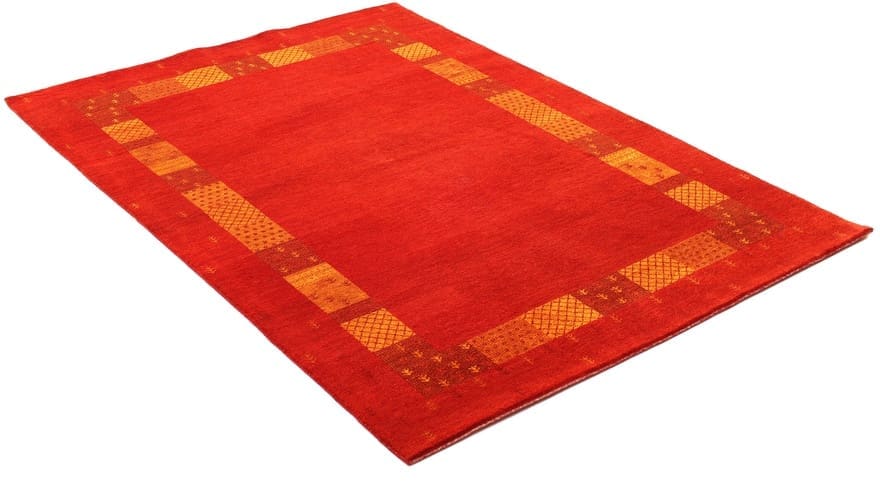 Loribaft Orientteppich 202x146 cm – rot, 200.000 Knoten, handgeknüpft