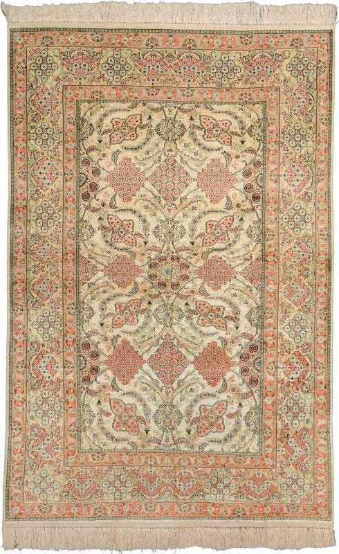 Hereke Teppich 125 x 180cm, 1000.000 Knoten, Seide, handgeknüpft
