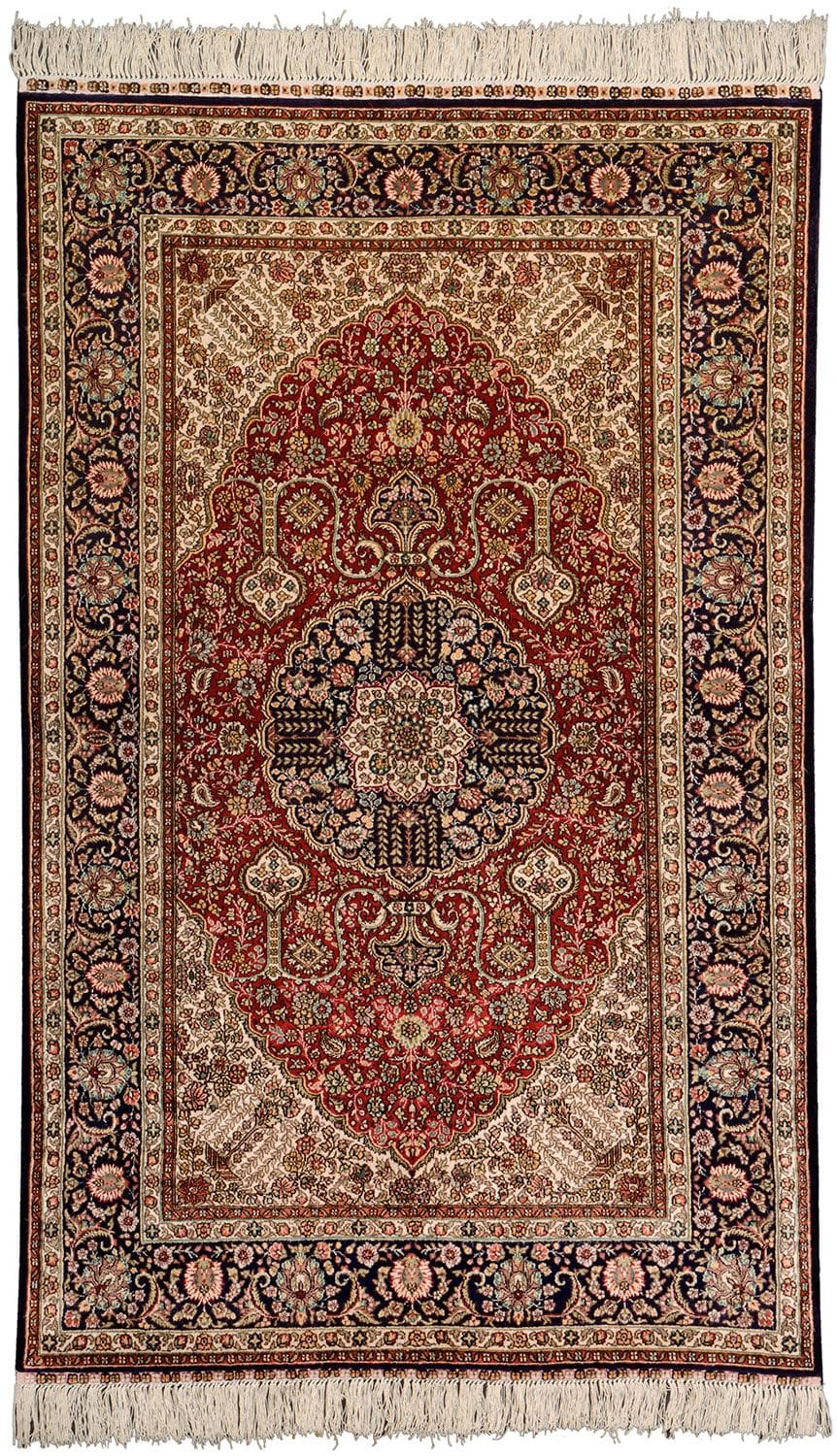 Hereke Orientteppich 96 x 151 cm, 900.000 Knoten, handgeknüpft