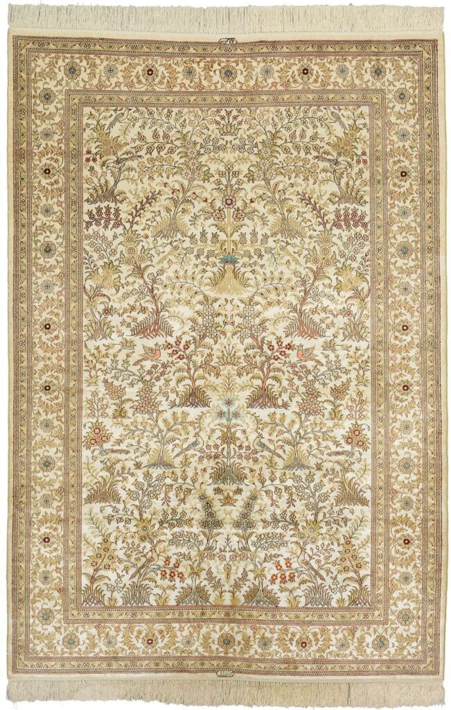 Ghom Teppich 128 x 183cm, 800000 Knoten, handgeknüpft, Perserteppich