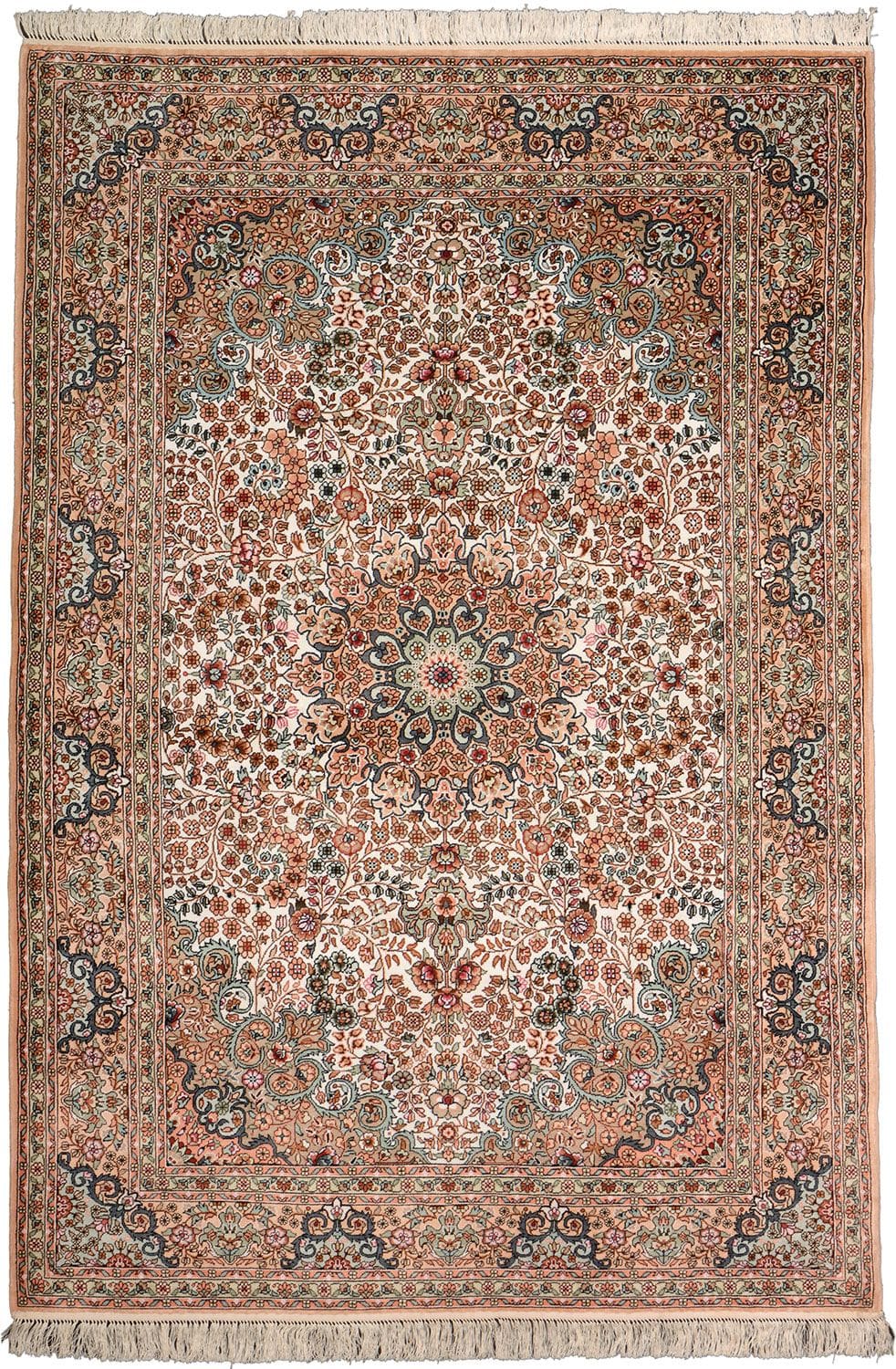Hereke Teppich 129 x 192cm Seide, handgeknüpft