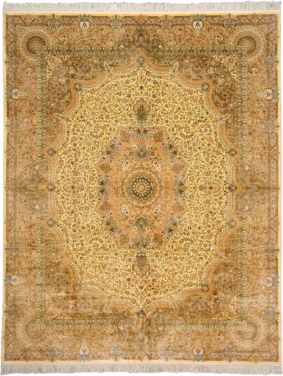 Hereke Teppich 250 x 311 cm Seide, handgeknüpft