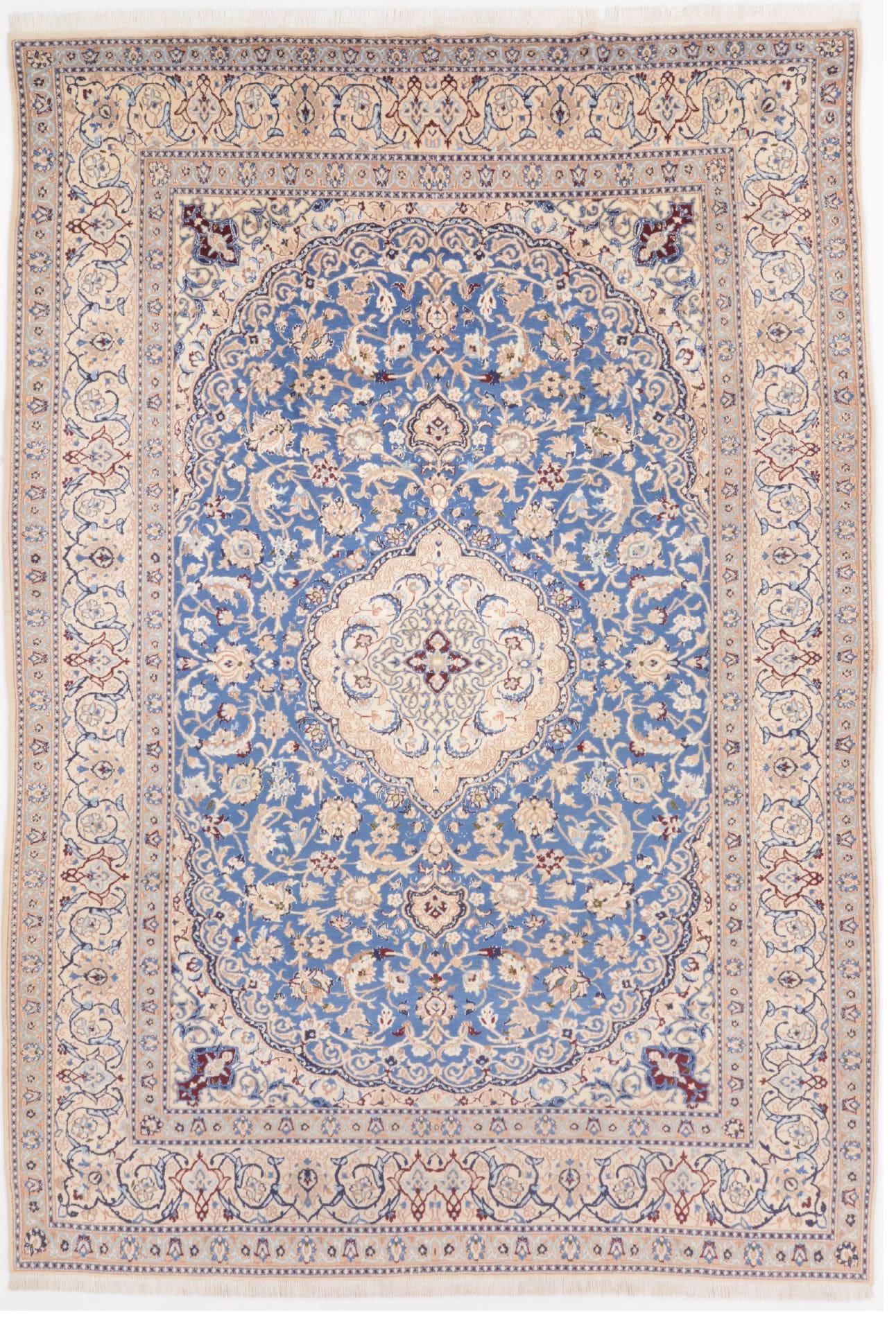 Nain Teppich 250 x 358cm, florales Muster, Schurwolle, handgeknüpft