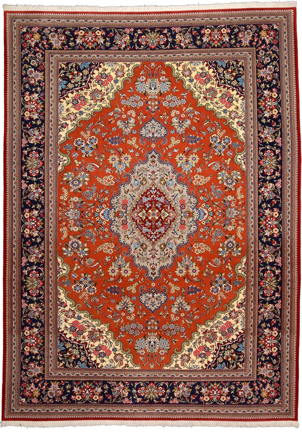 Ghom Teppich 252 x 338 cm – Handgeknüpft, edle Schurwolle