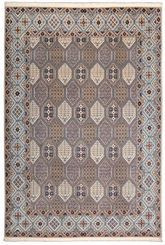 Nain Teppich 204 x 299cm, florale Muster, handgeknüpft, Perserteppich H1