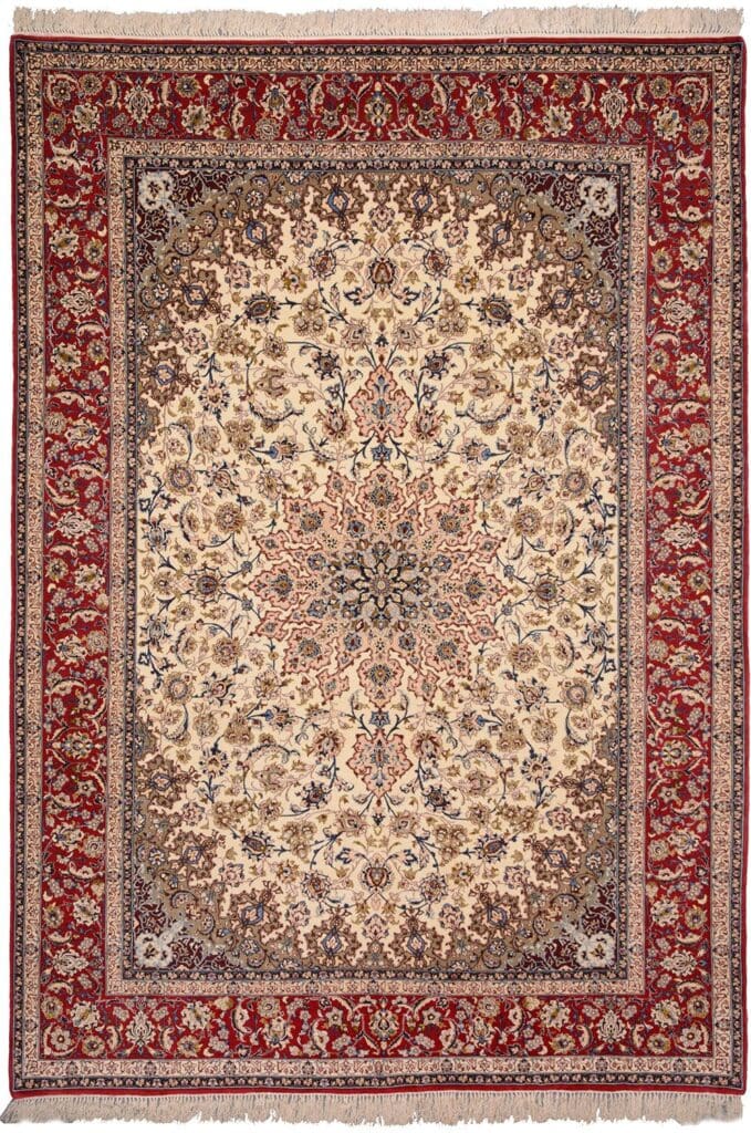 Exklusiver Isfahan Teppich 206 x 294cm, 1000000 Knoten, handgeknüpft