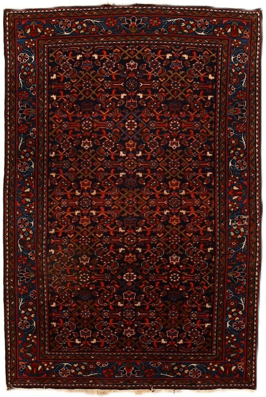 Antiker Malayer Teppich 189x108 cm, 128.000 Knoten, Perserteppich