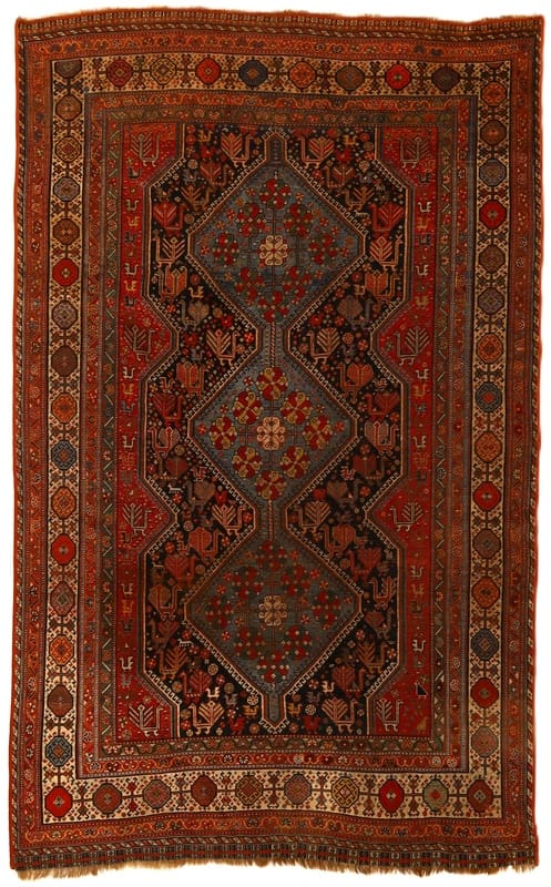 Shiraz Antik Teppich 297x181 cm, 70 Jahre alt, handgeknüpft