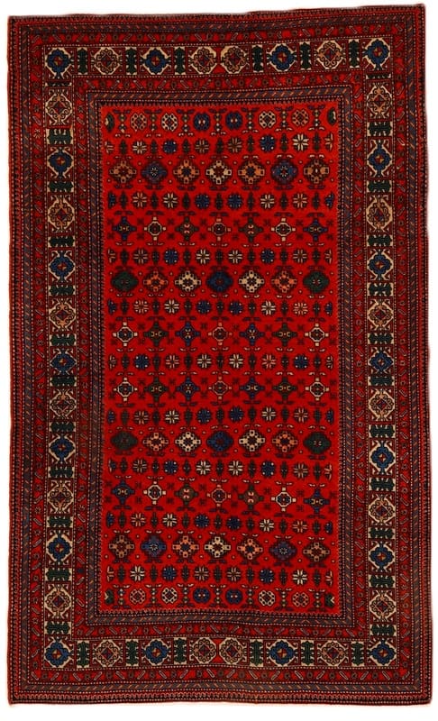 Shirwan-Vintage-Teppich 202x130cm, handgeknüpft, Orientteppich