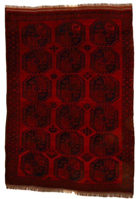 Afghanischer Orientteppich 299x216 cm – Antik, Handgeknüpft, Wolle