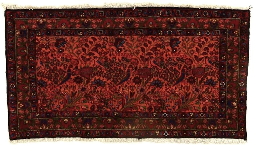 Rudbar Orientteppich 117x63 cm, handgeknüpft, stilvolles Design