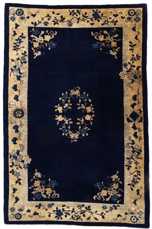 Orientteppich China 242x157 cm, Wolle & Seide, klassisch, handgeknüpft