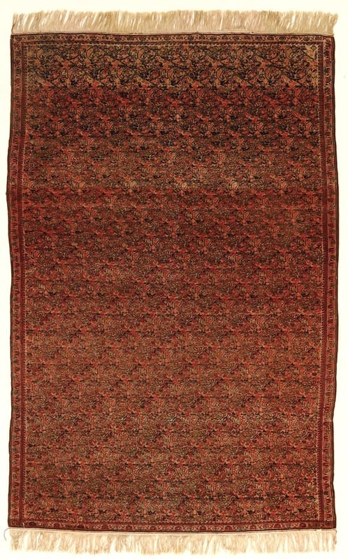 Antiker Mishan Malayer Teppich 202x131 cm, Wolle, Perserteppich handgeknüpft