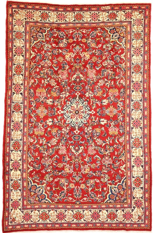 Sarough Teppich 317x213 cm - Antik, Muster, handgeknüpft, Orientteppich