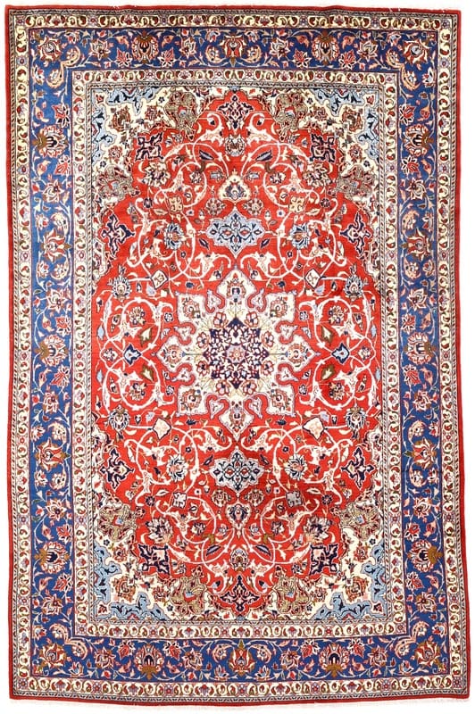 Isfehan Teppich 320x201 cm, 650.000 Knoten, handgeknüpft, Perserteppich