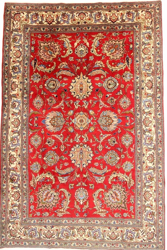 Tabriz Teppich 337x224 - Hochwertig handgeknüpft, Perserteppich