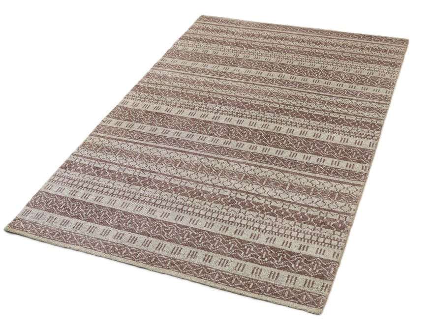 Modern-Ikat Teppich 243x167 cm - Handgeknüpft, Beige-Braun, Unikat