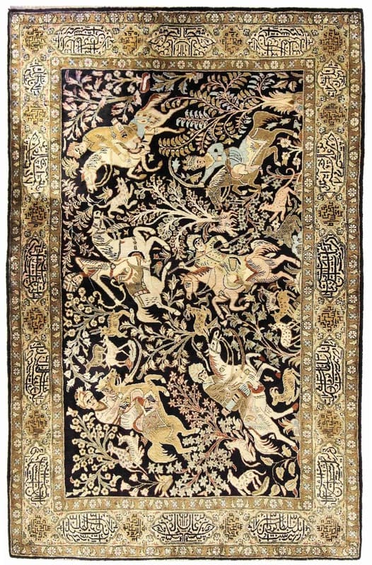 Ghom Seidenteppich 172x111 cm - Luxuriöser Orientteppich handgeknüpft H1