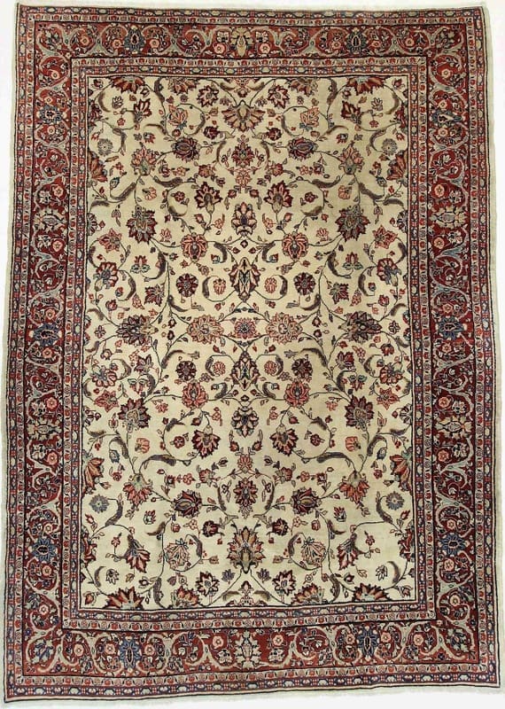 Sarough Farahan Teppich 290x211 cm - Antik, handgeknüpft, Orientteppich H1