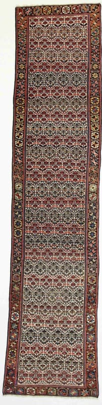 Handgeknüpfter Malayer Perserteppich 367x85 cm - Wolle, klassisches Design