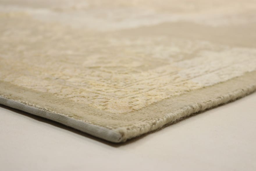 Moderner Lotus-Teppich 415x309 cm, cremefarben, skandinavisch, handgeknüpft