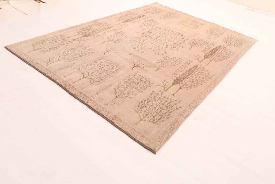 Moderner Orientteppich 301x205 cm mit einzigartigem Design, handgeknüpft